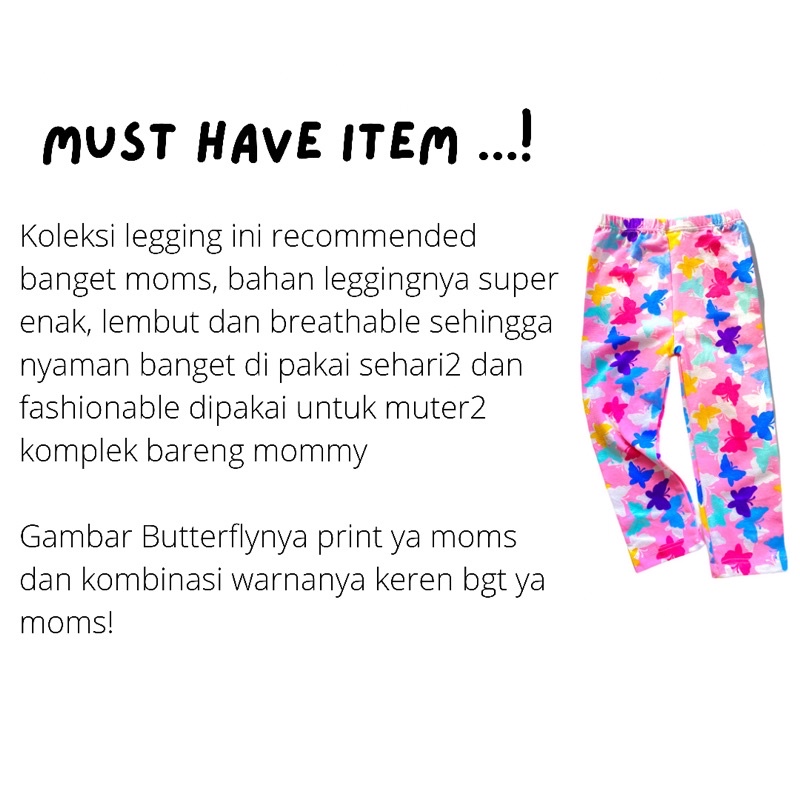 Legging Anak Perempuan Bayi Balita Remaja Callysta Celana Leging Anak Perempuan Cewek Bayi Murah