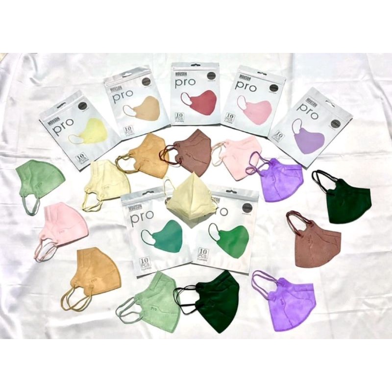 MASKER KN95 MOUSON PRO 5ply Face mask isi 10pc Masker KN95 PRO model AER PRO KF 94 ISI 10PC