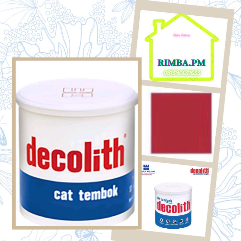 Cat Tembok Interior Decolith 255 Bright Red 5 Kg