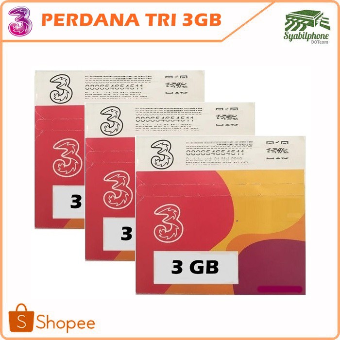 KARTU PERDANA KUOTA TRI 3GB