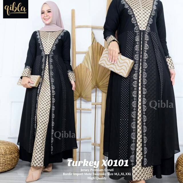 Realpict Readystok Abaya Turkey Maxy X #0101 #0102 #0103 #0104 #0105 #0106 Mega Store Farzola Qibla