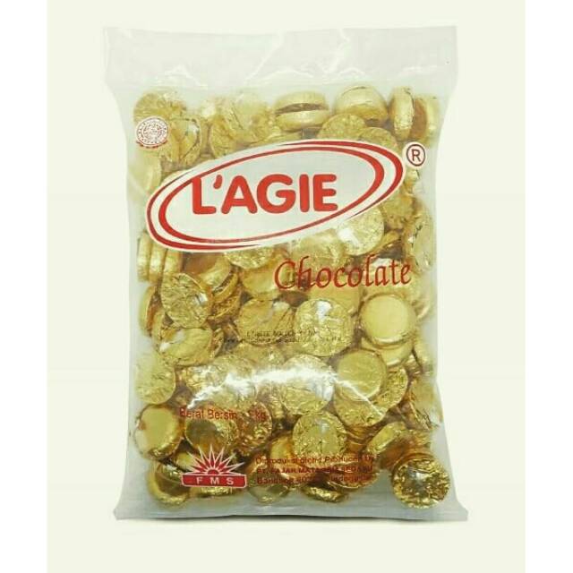 

Lagie Coklat Golden Coin Coklat Isi Kismis Kemasan 1 Kg