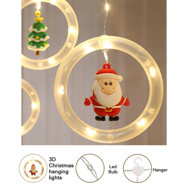 Zzz Lampu Tumblr LED Bentuk Santa Claus / Snowman / Rusa 3D Untuk Dekorasi Natal