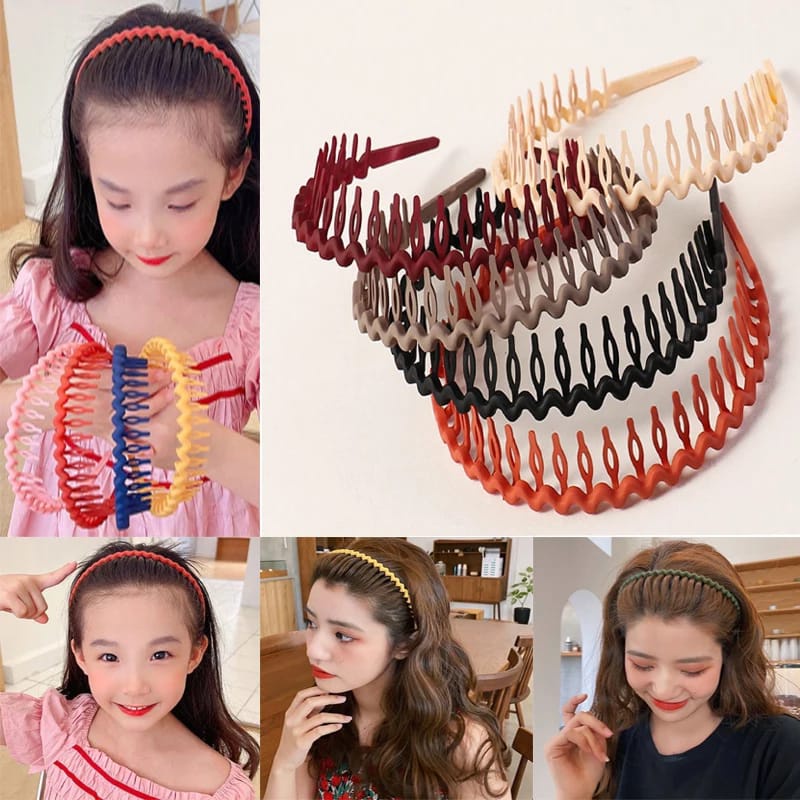 BANDO Bandana SIRKAM DOFF - Bandana Zigzag Matte Comb Headband Model Korea F724