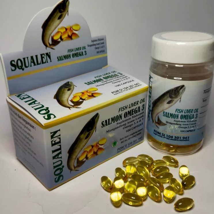 Vitamin Otak Anak Dan Dewasa Minyak Ikan Salmon Squalen Omega 3 Fish Liver Oil Nutrisi Otak Indonesia