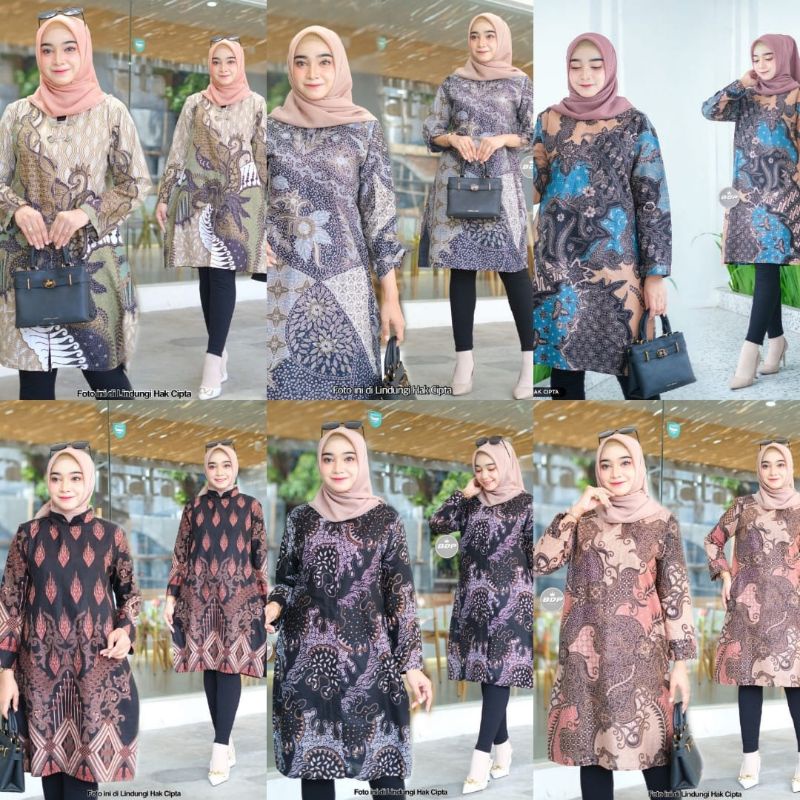 Bayar di rumah Tunik batik Wanita M L XL XXL Jumbo