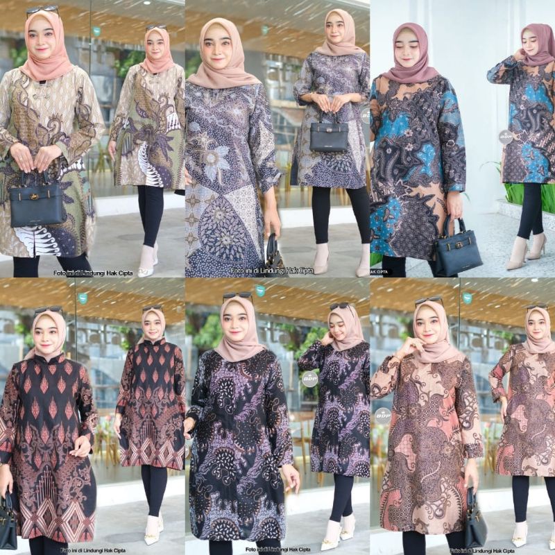 Bayar di rumah Tunik batik Wanita M L XL XXL Jumbo