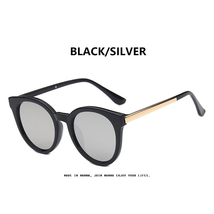 2018 Kacamata Bingkai Kacamata Fashion Baru Korea Wanita / Pria Dengan 10 WARNA free gift-BLACK/SILVER