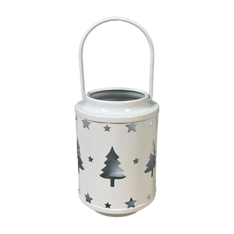 Lentera Holder Lilin Desain Rusa / Pohon Natal / Snowflake Hollow Gaya Nordic Untuk Dekorasi Indoor