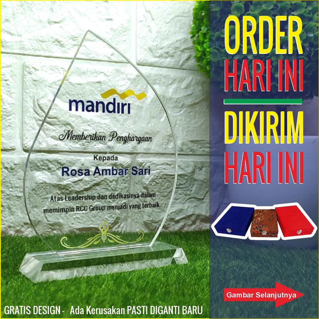 

Plakat Penghargaan Akrilik Acrylic Penghargaan, kenang-kenangan, wisuda + Box | Paling Laris