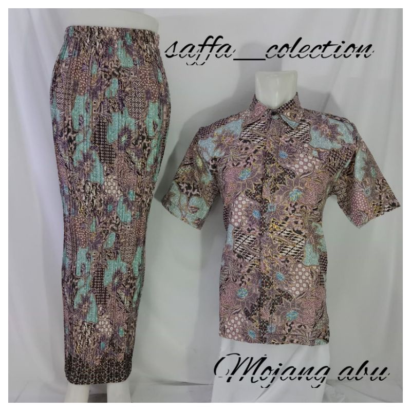 batik couple /kmeja pria couple/kmeja rok prisket batik