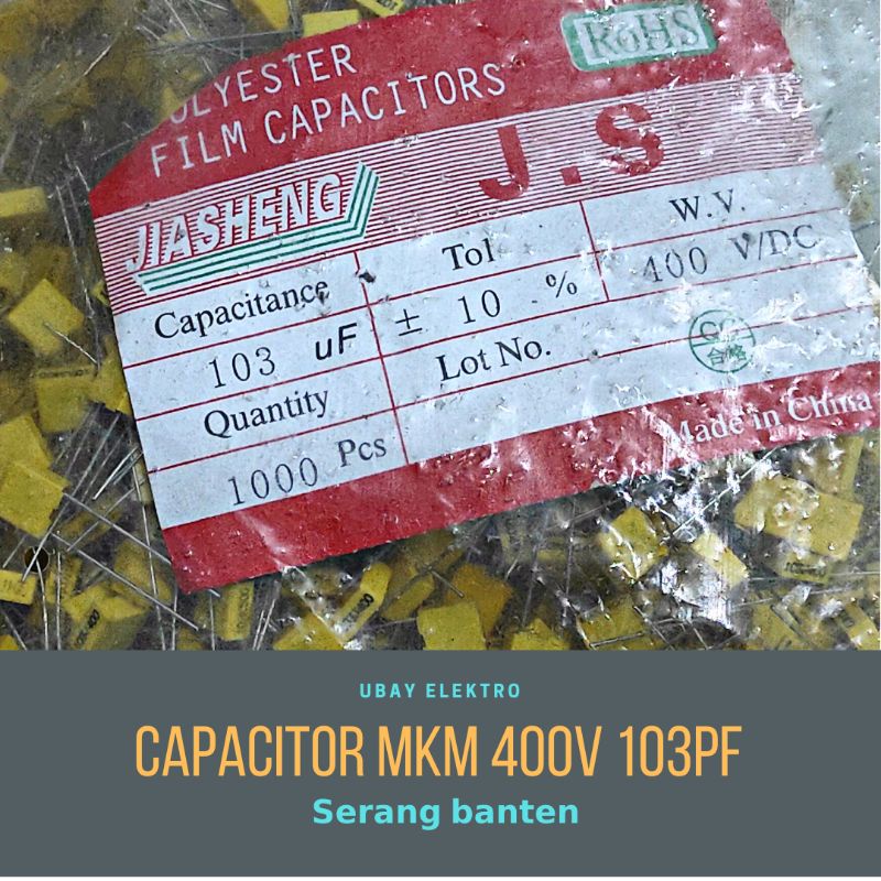 (10 pcs) Kapasitor 103pf 400v MKM