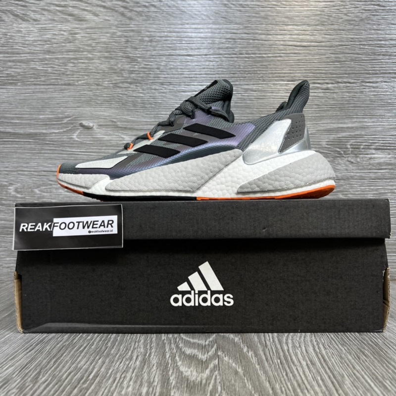 Adidas X9000L4 Grey Six Core Black Orange FY2348 BNIB