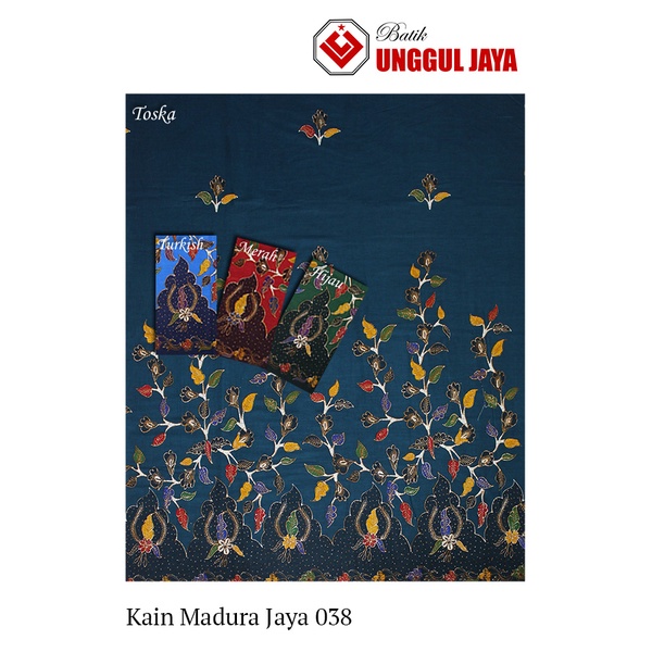 SALE Kain Batik Unggul Jaya - Putri Jelita - Madura Jaya 038 - Motif Bunga Bahan Awet Tidak Mudah Lu