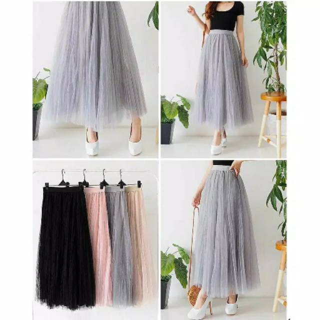 Rok Tutu Skirt Polos Premium / Rok Tutu Polos Maxi