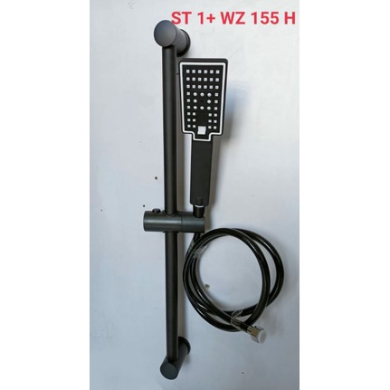 Shower Tiang Kotak Hitam/Shower Set Hitam/Paket Shower Tiang + Kran/ABS Series