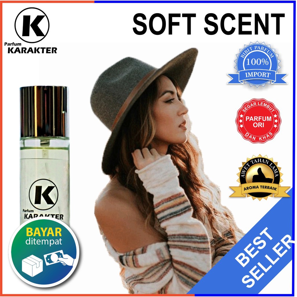 Bisa Cod | Parfum Cewek Soft Scent  Bibit Parfum Import Wangi &amp; Tahan Lama  Kemasan 30ml