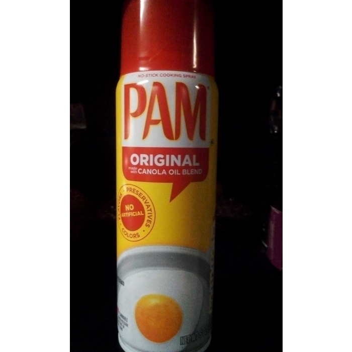 

PAM REGULER COOKING SPRAY. BUTTER FLAVOR. GRILLED SPRAY 6 OZ
