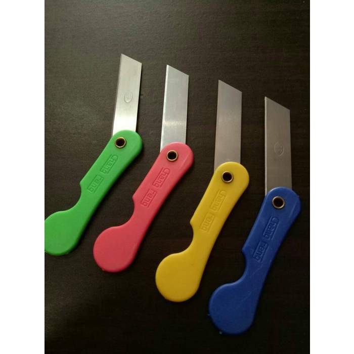 

CUTTER LIPAT Silet Flip Pisau Mini Warna Warni Tajam Razor Pemotong Kertas Portable Tipis Ecer Dompet Tas Keamanan Sharp Fold Motong Alat Tools Home Stuff Homestuff Hold Pegang Pegangan Peralatan Safety Safe Barang Bawa Dibawa Carry Shopping Arena Malang