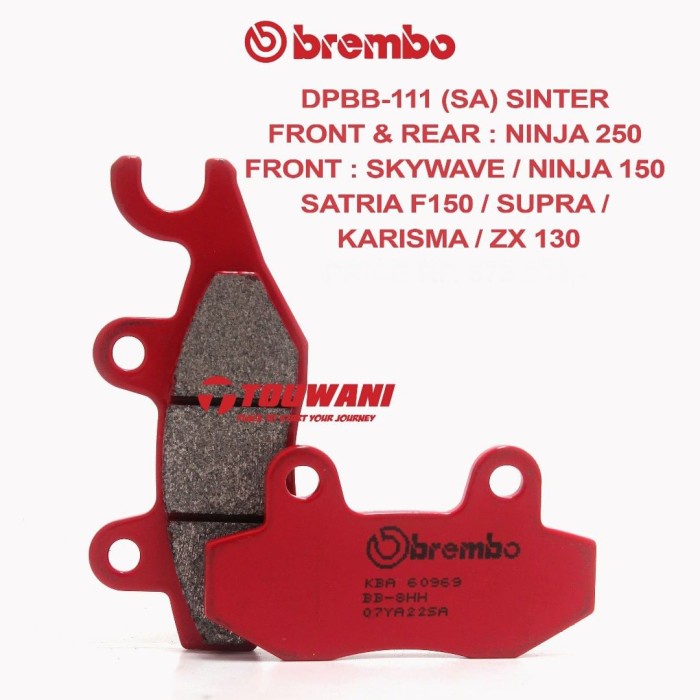 Kampas Rem Brembo SA Sinter Kawasaki Ninja 250 Honda Supra