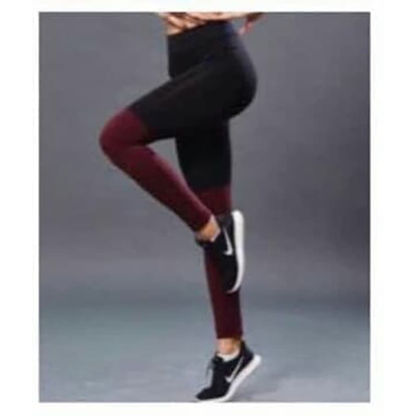 Import Sport Legging 2 Tone Celana Olah Raga Running Yoga Fitness Gym