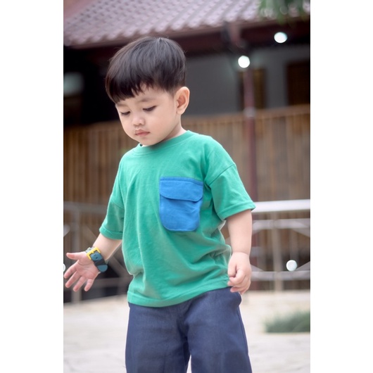 RACHIDKIDS / BASIC TEE POCKET / KAOS ANAK LUCU