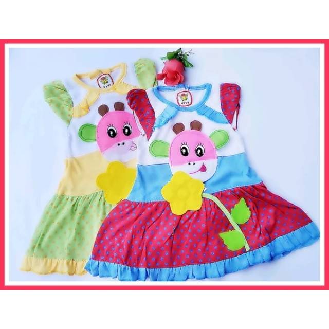 Dress Rok Bayi Anak Perempuan Fifi Lengan Pendek 0-3 bulan