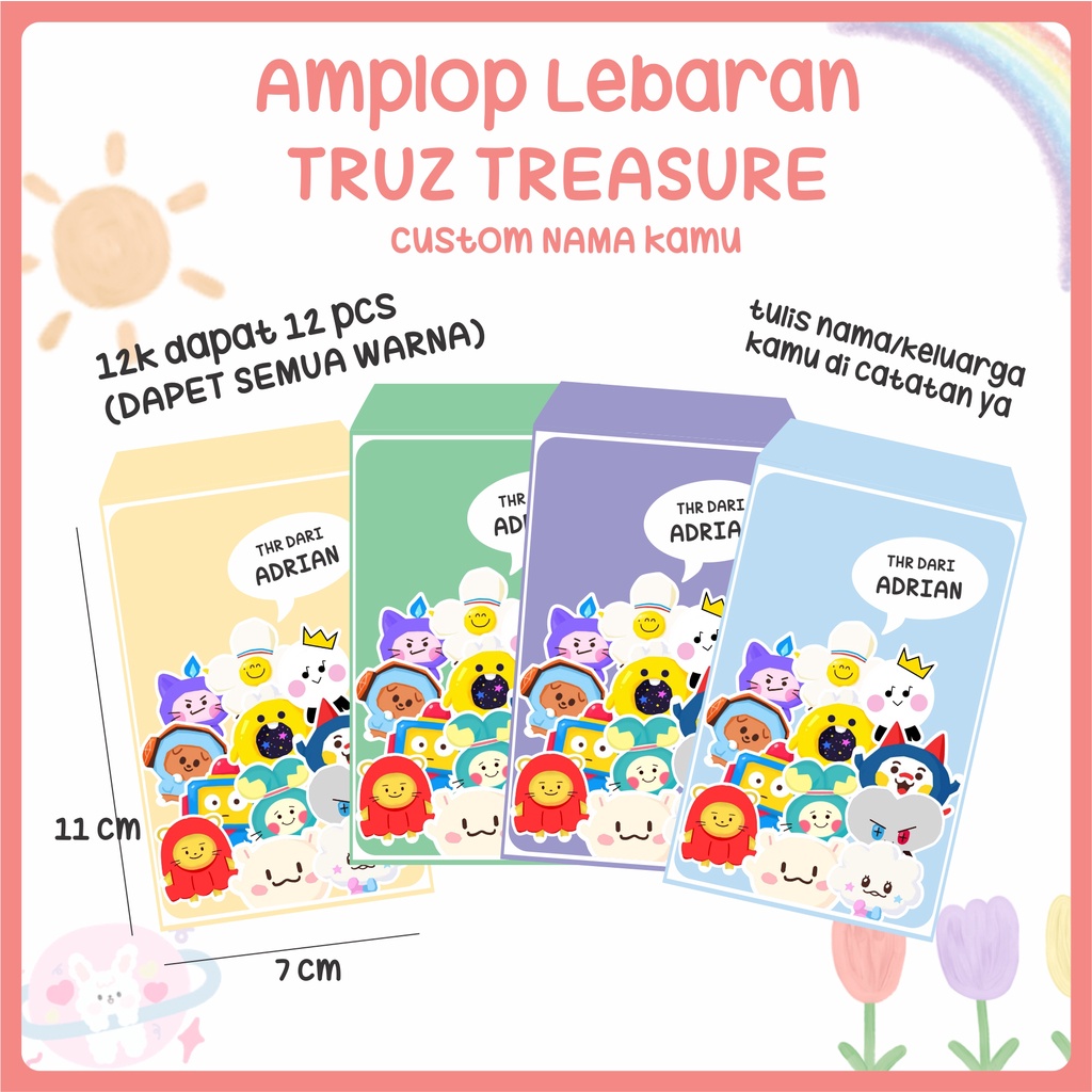 

AMPLOP LEBARAN TRUZ TREASURE CUSTOM NAMA KAMU
