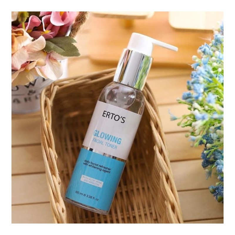 ERTOS Glowing Series Toner BPOM Original 100% Pembersih Wajah Glowing Cerah Bersinar