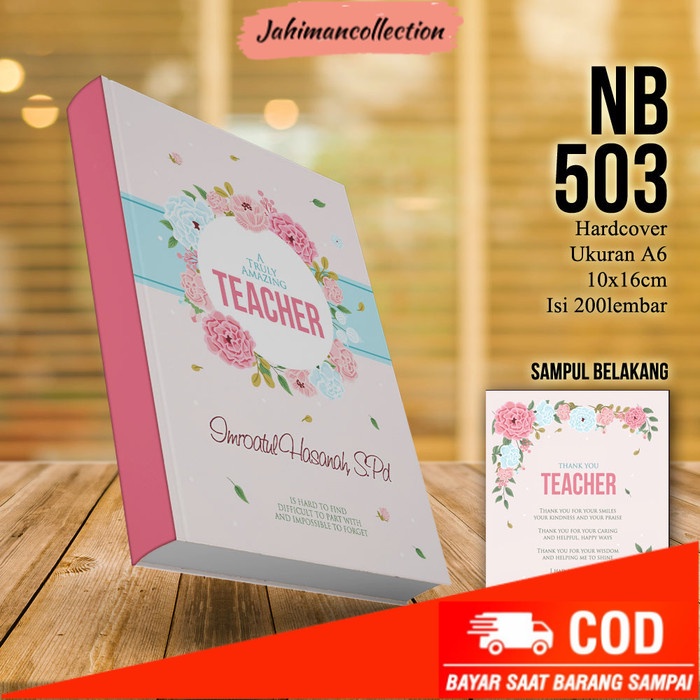 

✨ BISA COD ✨ NB-503 Notebook Custom Untuk Hadiah Guru Teacher's Gift