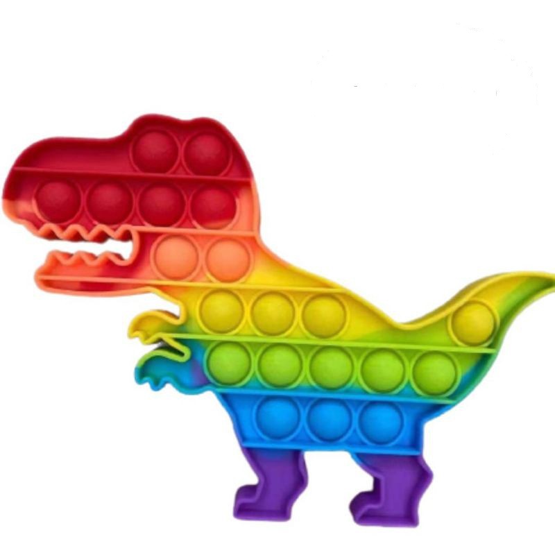 plannetamazing Mainan anak BOOMING Fidget spinner POP IT SUPER MURAH-DINO RAINBOW