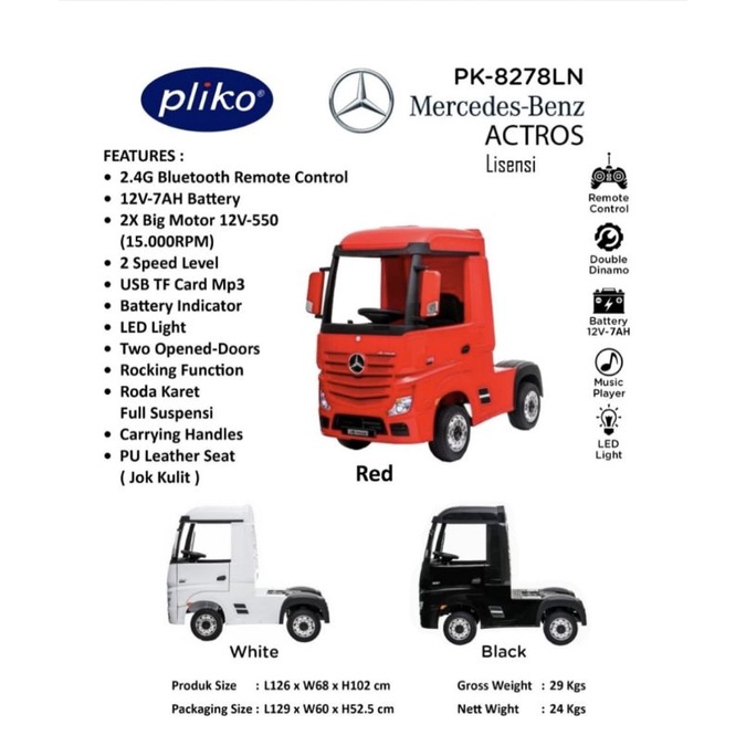 Mobil Aki Pliko PK-8278LN Mercedes-Benz Actros Lisensi