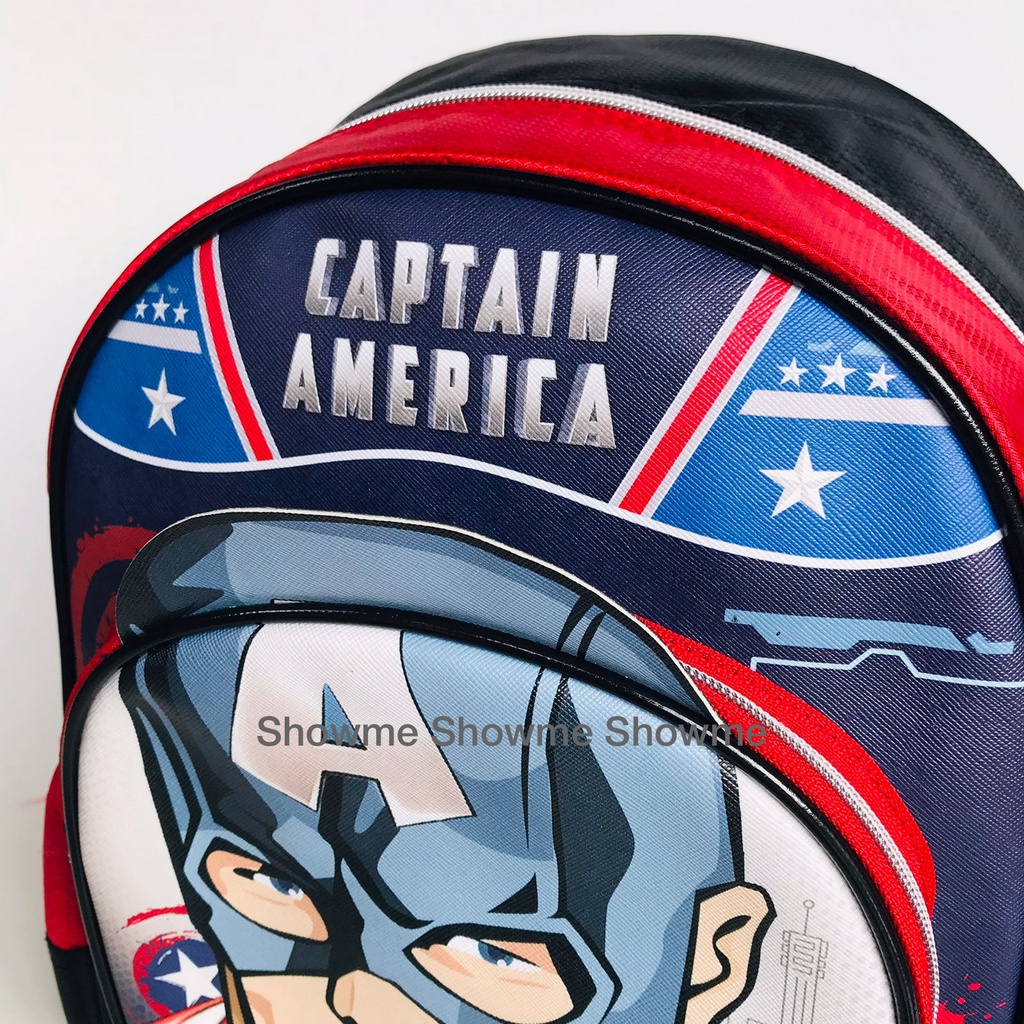 Showme Tas Ransel Anak Sekolah PAUD TK 3D Premium CAPTAIN AMERICA SUPER HERO