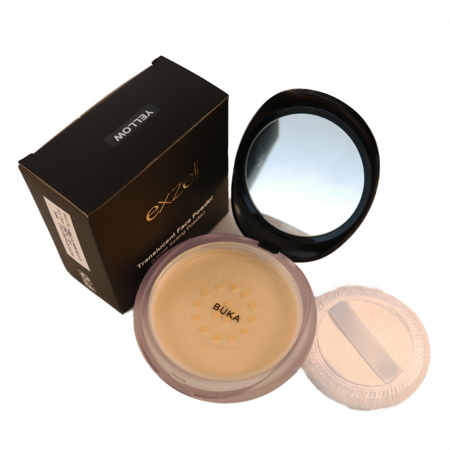 Bedak Tabur Translucent Face Powder Exzell 30g. Yellow