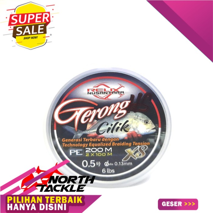 *Promo Murah* SENAR PE RELIX NUSANTARA GERONG CILIK 200M PE 0.5 - SENAR PANCING
