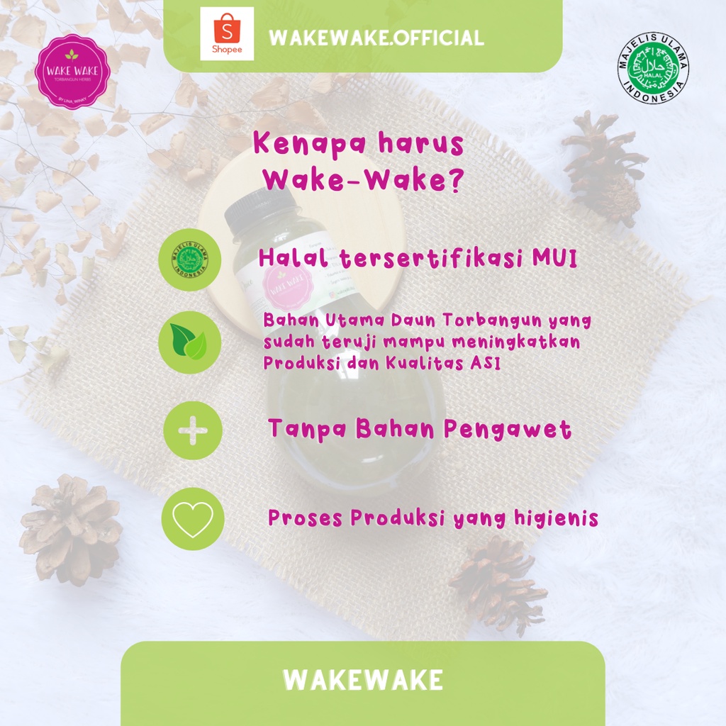 ASI Booster Torbangun - Wake Wake Juice Moringa ( Kelor ) - Botol 330 ML