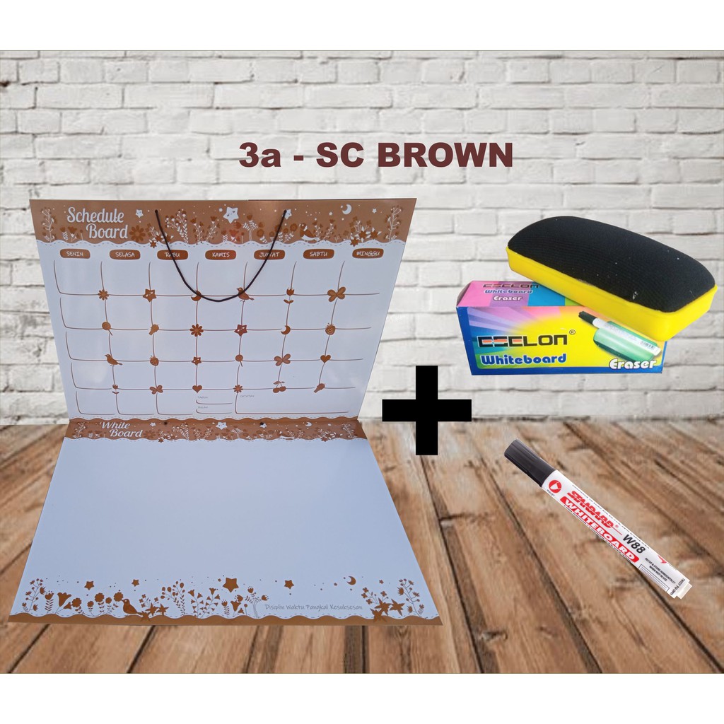 

PAPAN TULIS/SCHEDULE BOARD/PAPAN JADWAL BOLAK BALIK BAHAN LEBIH TEBAL!! (PRO SC)