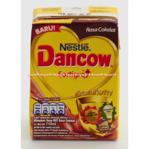 Nestle Dancow Fortigro UHT Rasa Coklat 110 ml susu siap minum rasa coklat dengan kalsium dan zink