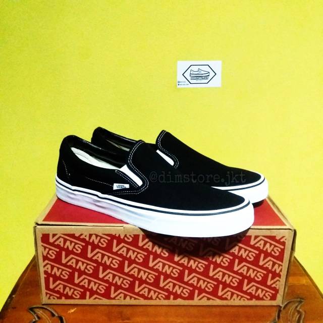 Vans Slip On Black White Original