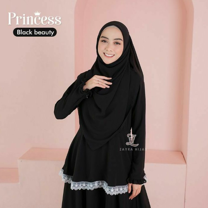 Zayrahijab Khimar Princess Black Beauty Original by Zayra Hijab