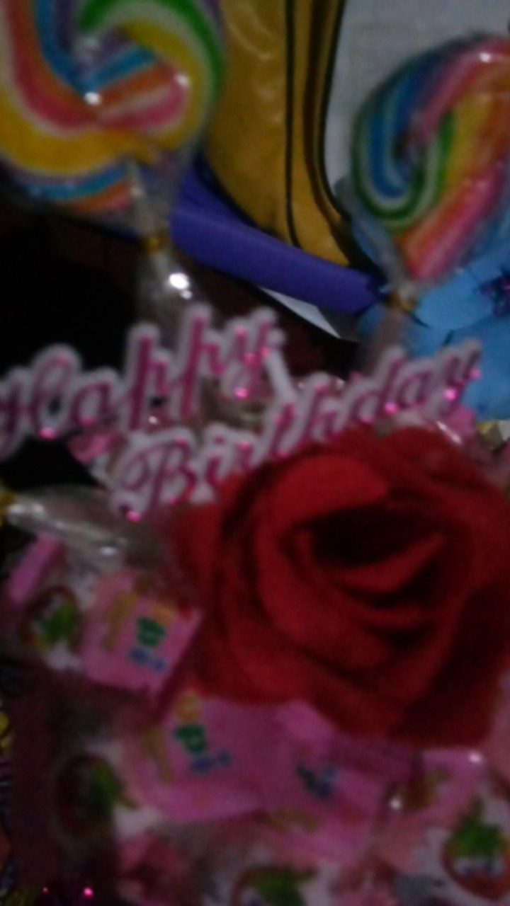 Tsk T97 - Hiasan Tusukan Kue Tulisan Happy Birthday Emas