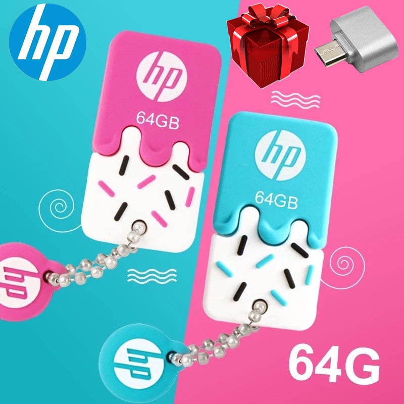 Hp USB 2.0 Flash Drive 128GB 64GB 32GB Bentuk Kartun