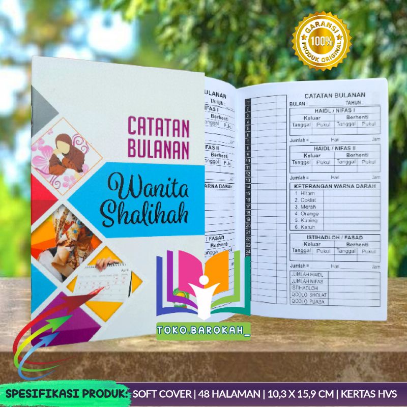 Buku Catatan Bulanan Wanita Shalihah Untuk Menghitung Masa Haid Buku Haidh Buku Haid Buku Catatan Ha