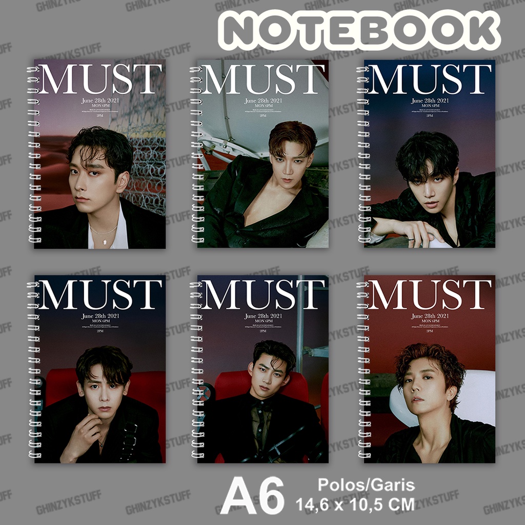 

Notebook KPOP 2PM Must Dark Ver Ukuran A6 10,5 cm x 14,8 cm