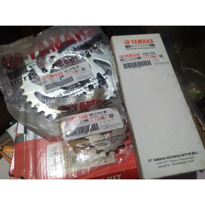 gear rantai set vega zr/ jupiter z new robot original ygp