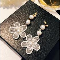 Anting Korea Style Import Model Stud Kombinasi Mutiara Dan Bunga  164