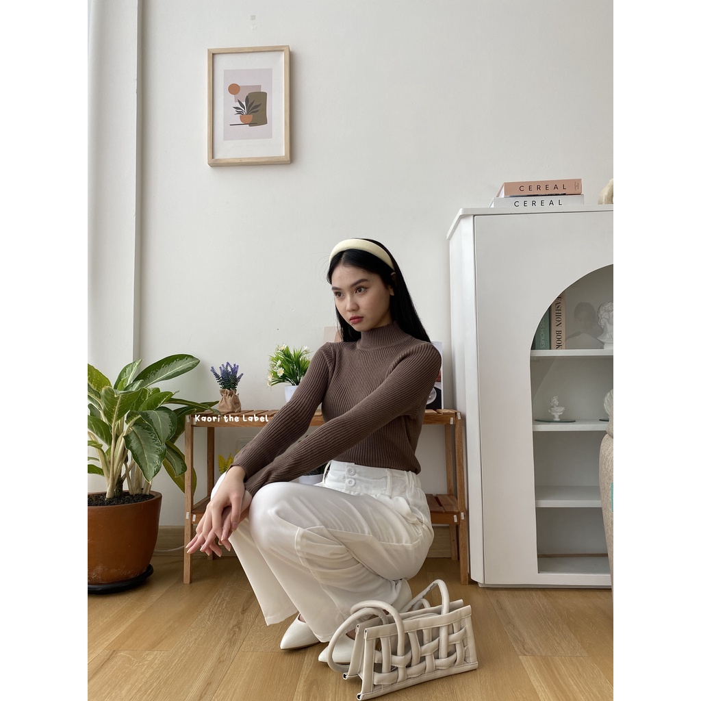 Sherry Turle Neck Knit Top - Turtle Neck Rajut Wanita