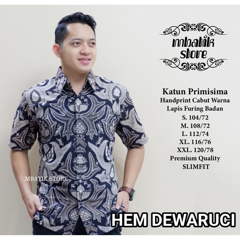 Ambarawa Kemeja Batik Pria Pendek Full Furing by Batik Asmara