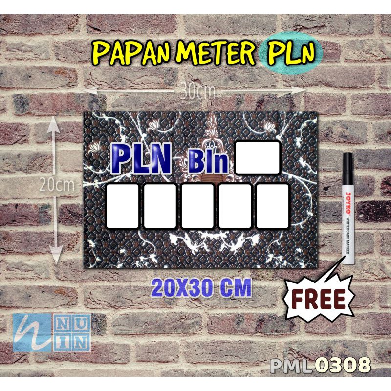 

Nuin Papan Meter Listrik PLN PAM motif Unik - Batik 08