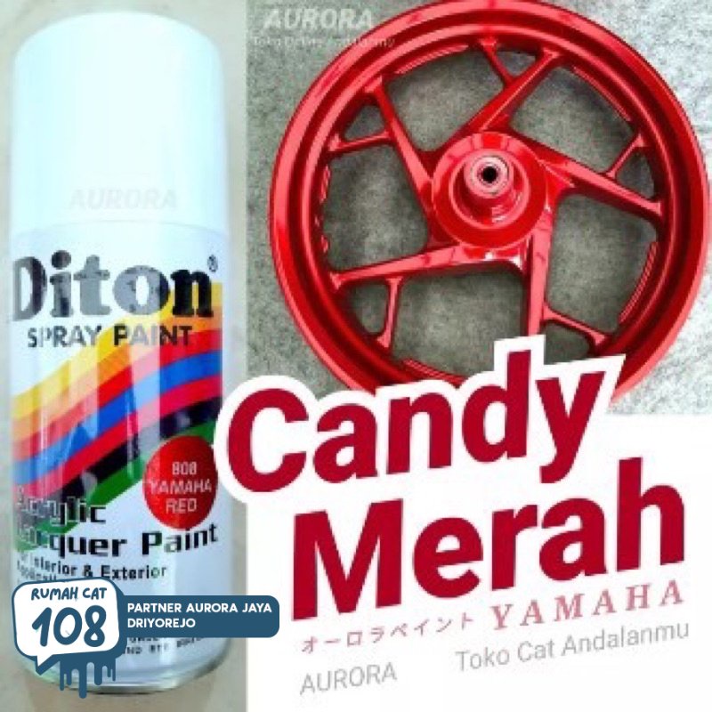 

Pilox Diton Motor Yamaha Red 808 Cat Pilok Merah Candy Tone Candytone Transparan 300ml Tahan Bensin